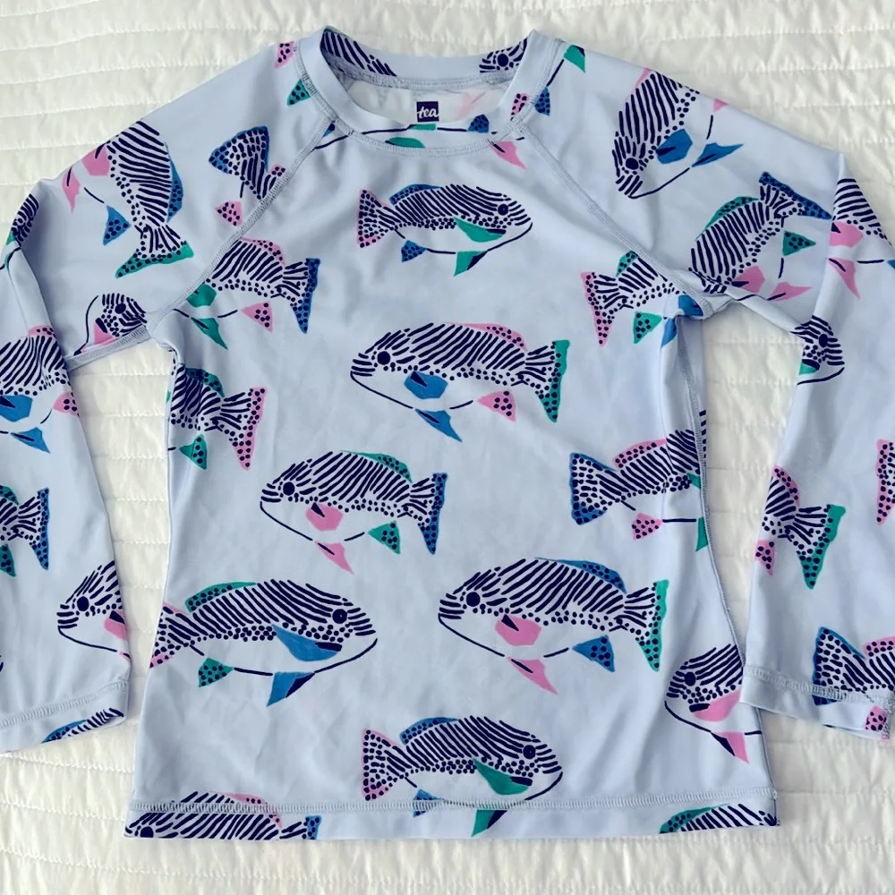Tea Collection Fish Print Rashguard - Picture 3 of 7